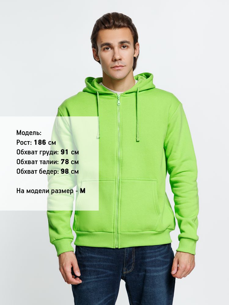 Толстовка на молнии с капюшоном Siverga Heavy 2.0, зеленое яблоко — изображение 11