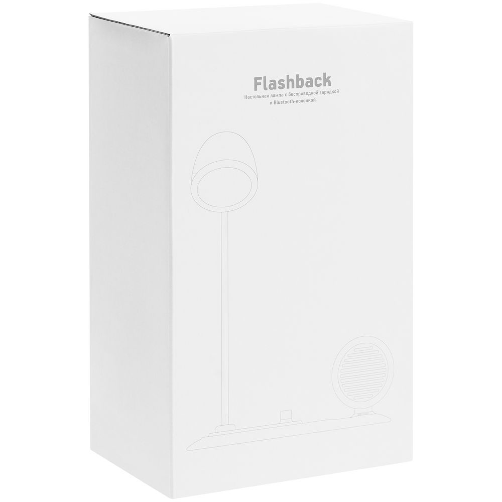 Лампа с колонкой и беспроводной зарядкой Flashback, белая — изображение 16
