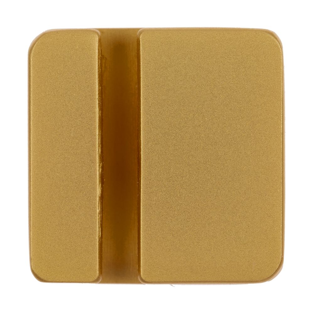 Квадратный шильдик на резинку Epoxi, матовый золотистый — изображение 3