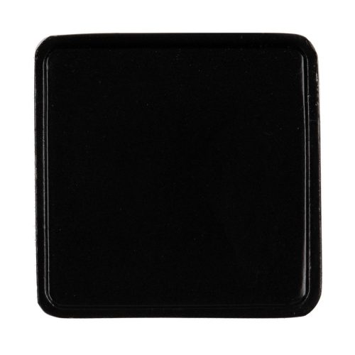 Квадратный шильдик на резинку Epoxi, черный