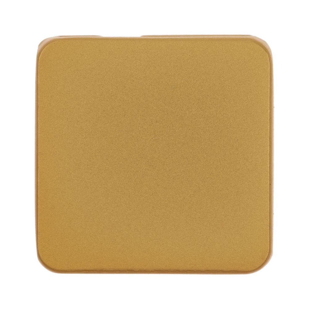 Квадратный шильдик на резинку Direct, матовый золотистый — изображение 2