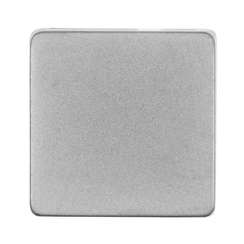 Квадратный шильдик на резинку Direct, матовый серебристый — изображение 2