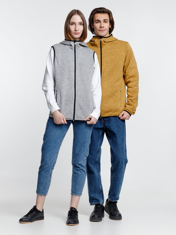 Куртка с капюшоном унисекс Gotland, горчичная — изображение 13