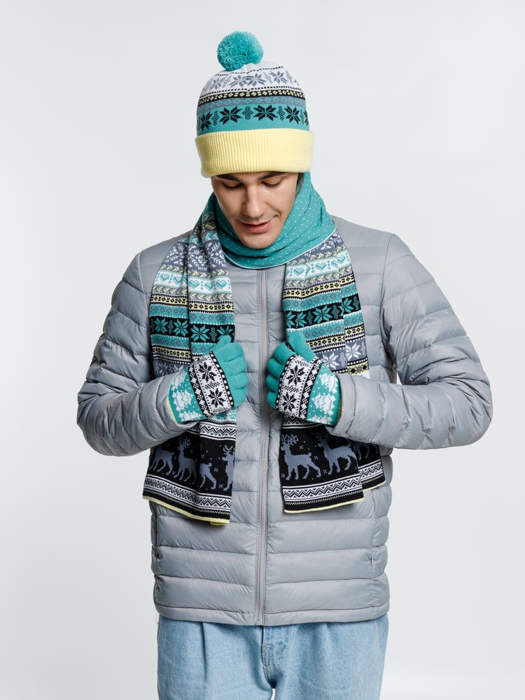 Шарф Mirakler, зеленый с желтым — изображение 6