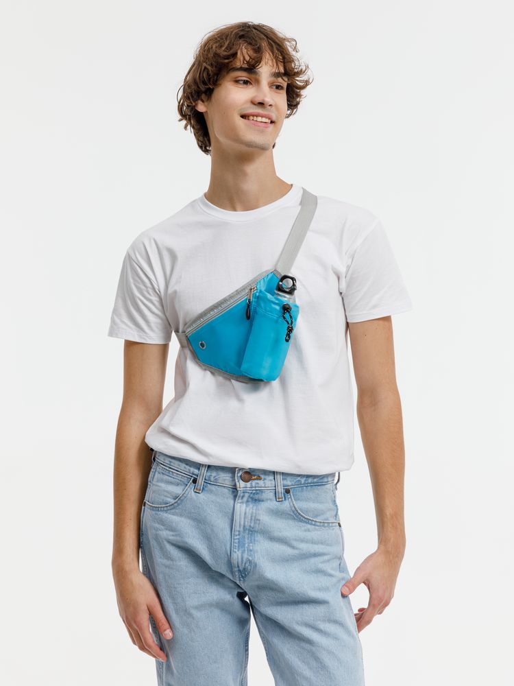 Сумка поясная с отделением для бутылки Waterun, голубая — изображение 8