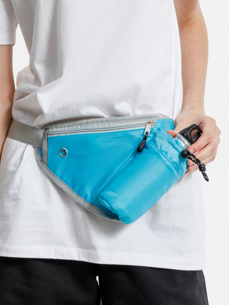 Сумка поясная с отделением для бутылки Waterun, голубая — изображение 9