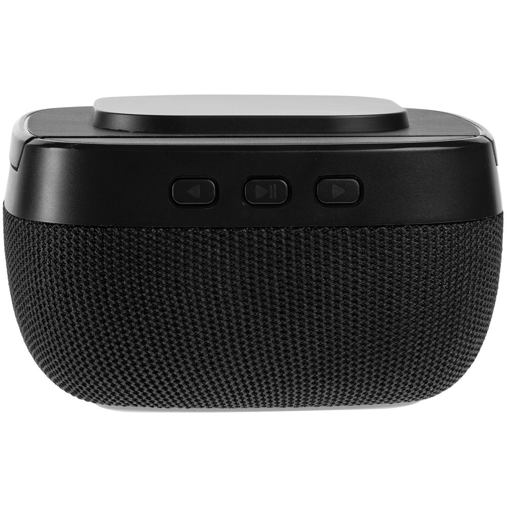 Колонка c беспроводной зарядкой Esca и подсветкой лого, черная — изображение 7