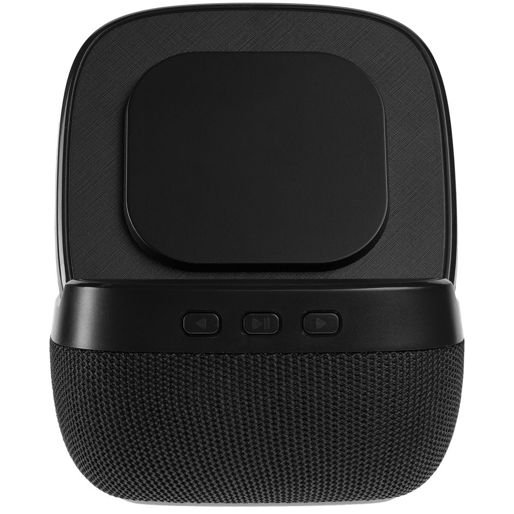 Колонка c беспроводной зарядкой Esca и подсветкой лого, черная — изображение 11