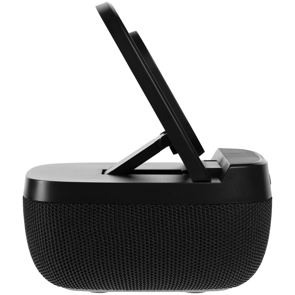 Колонка c беспроводной зарядкой Esca и подсветкой лого, черная — изображение 13