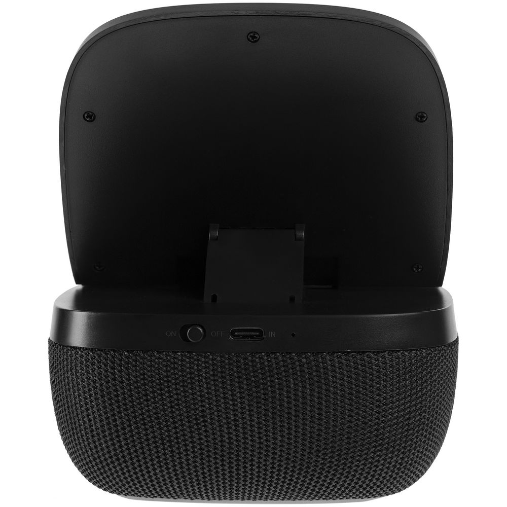 Колонка c беспроводной зарядкой Esca и подсветкой лого, черная — изображение 12