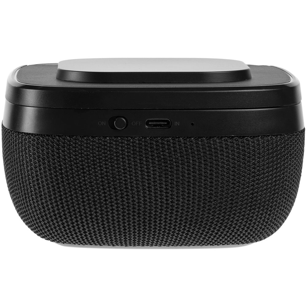 Колонка c беспроводной зарядкой Esca и подсветкой лого, черная — изображение 8