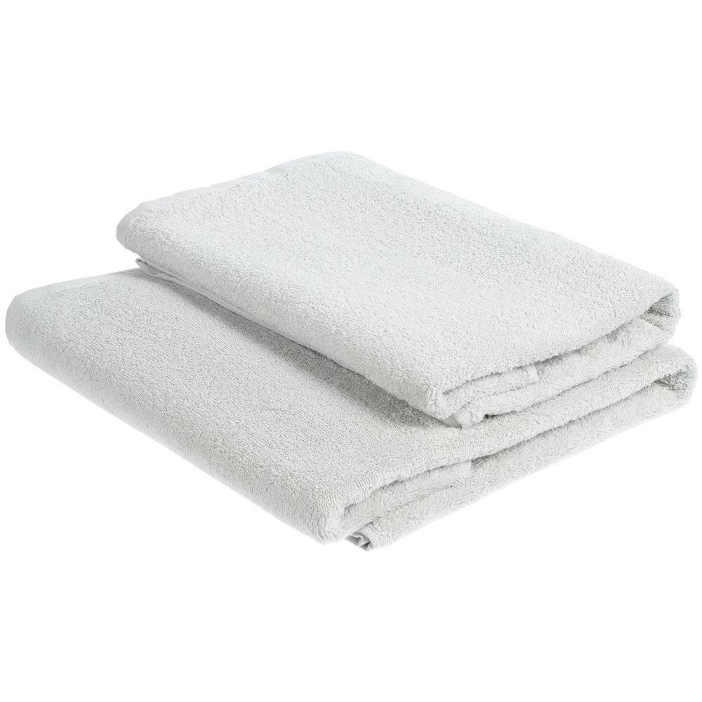 Полотенце махровое «Кронос», среднее, светло-серое — изображение 5