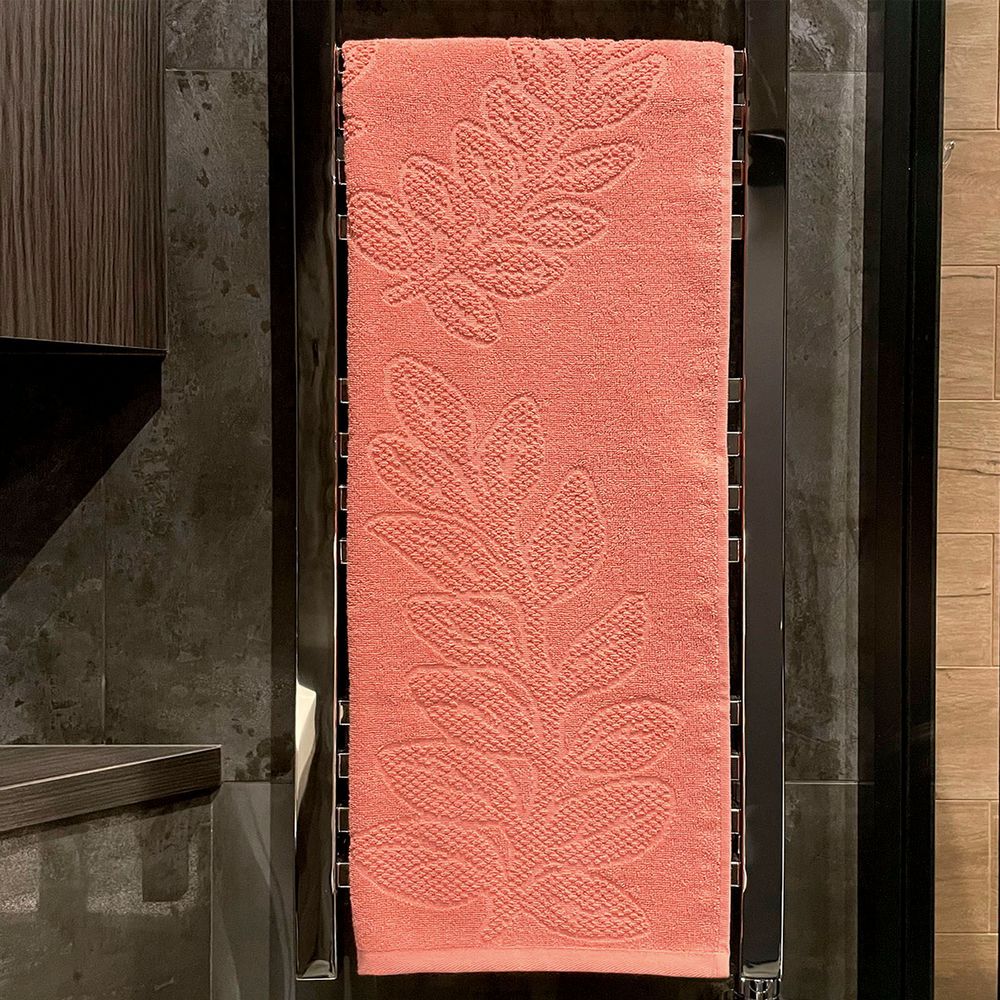 Полотенце махровое «Флора», среднее, оранжевое (персиковое эхо) — изображение 7