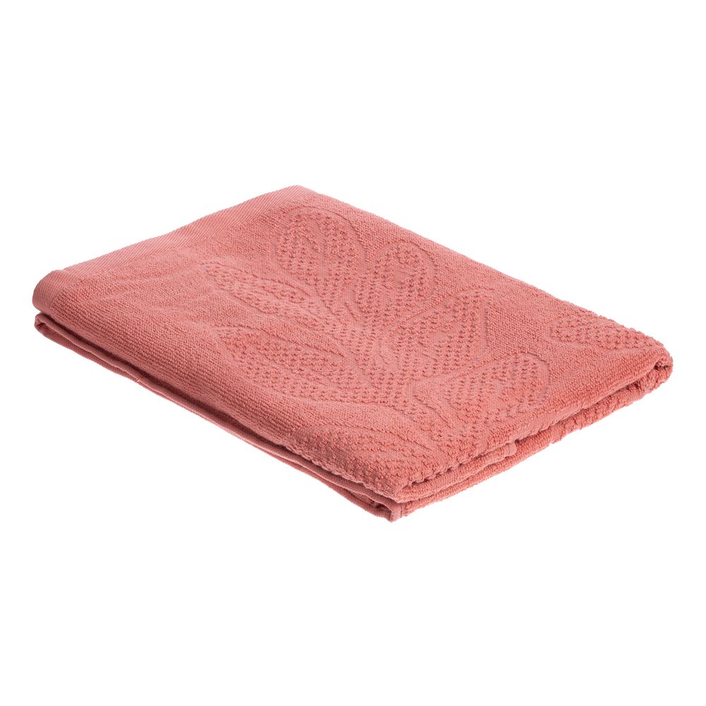 Полотенце махровое «Флора», среднее, оранжевое (персиковое эхо) — изображение 2