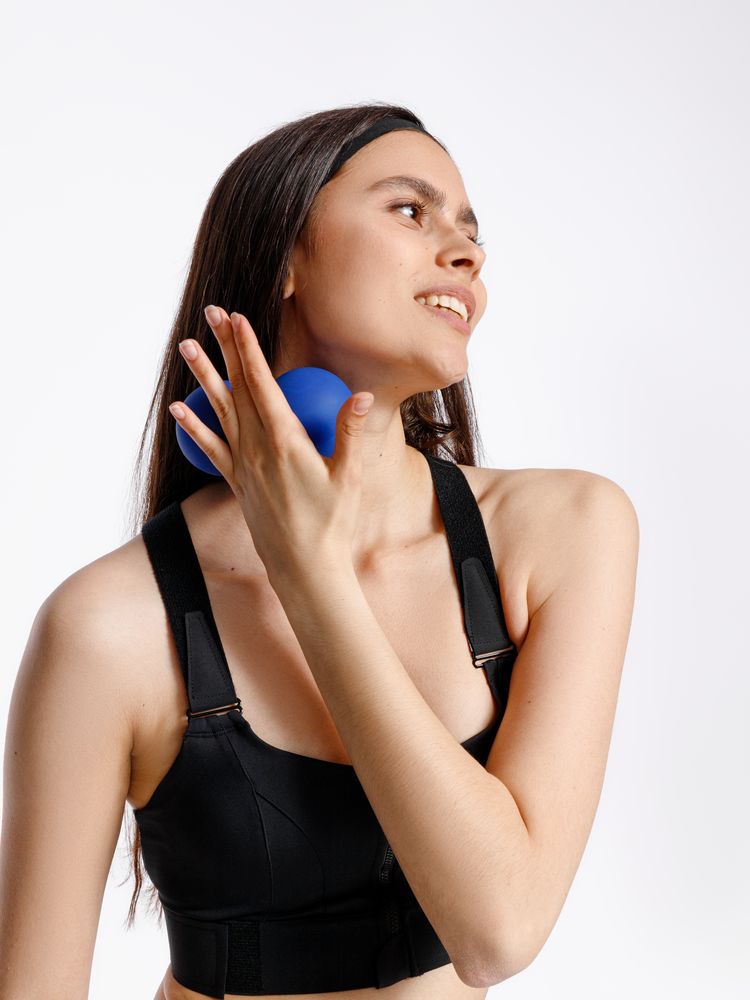 Массажный мяч двойной для MФР Relaxify, синий — изображение 3