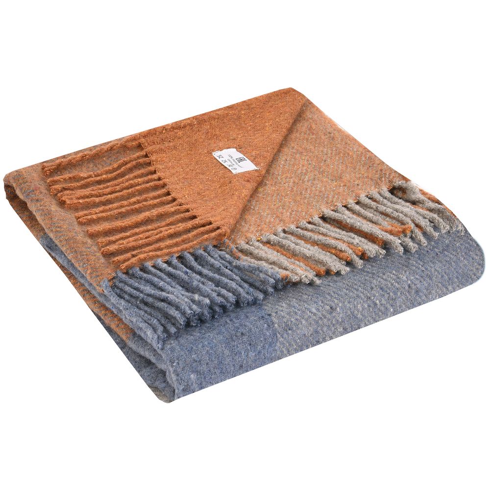 Плед Mumbai, оранжевый с голубым — изображение 3