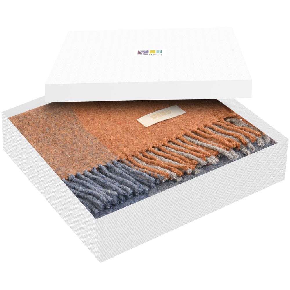 Плед Mumbai, оранжевый с голубым — изображение 4