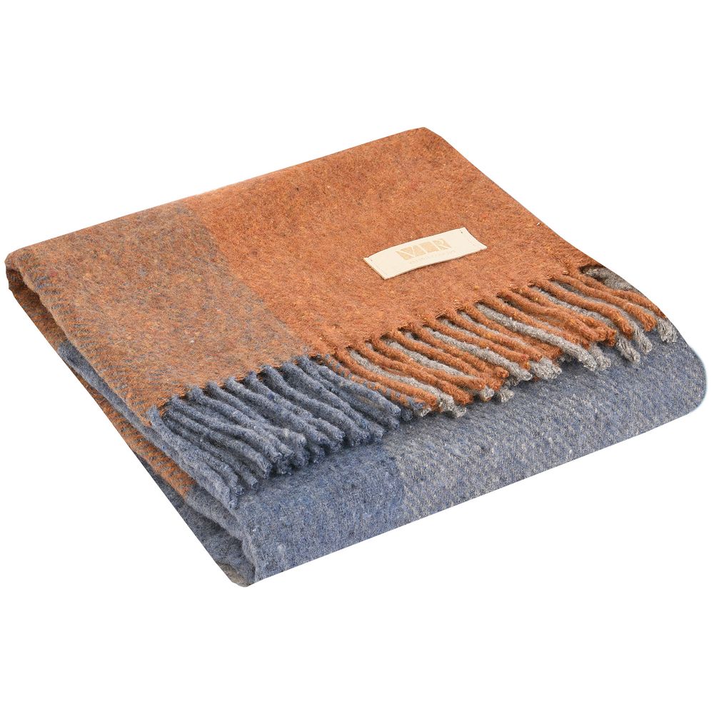 Плед Mumbai, оранжевый с голубым — изображение 2