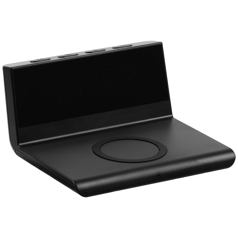 Станция беспроводной зарядки с часами Electron, ver.2, черная — изображение 3