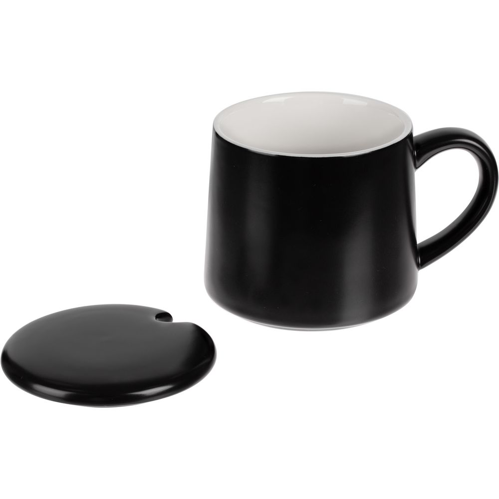 Кружка с подогревом и беспроводной зарядкой Dual Base ver. 2.0 Matt, черная — изображение 6