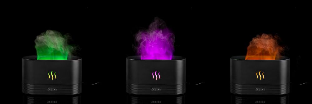 Увлажнитель-ароматизатор с имитацией пламени Fuego ver.2, черный — изображение 12