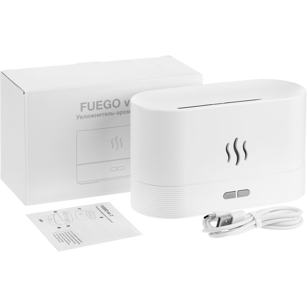 Увлажнитель-ароматизатор с имитацией пламени Fuego ver.2, белый — изображение 8