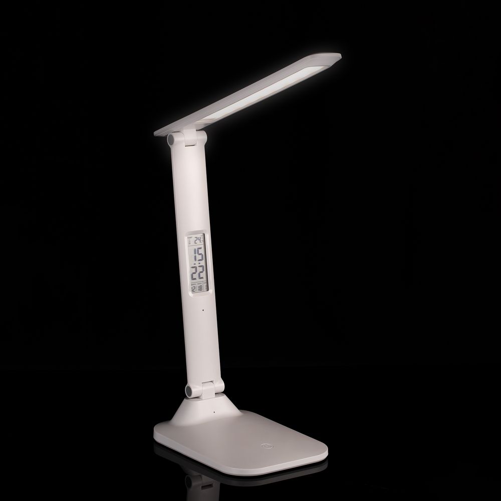 Настольная лампа с часами и календарем Office Torch ver.2, белая — изображение 10