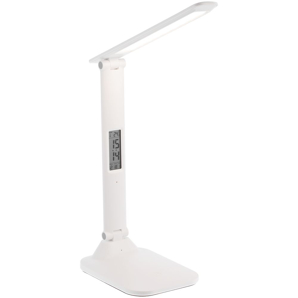 Настольная лампа с часами и календарем Office Torch ver.2, белая — изображение 3