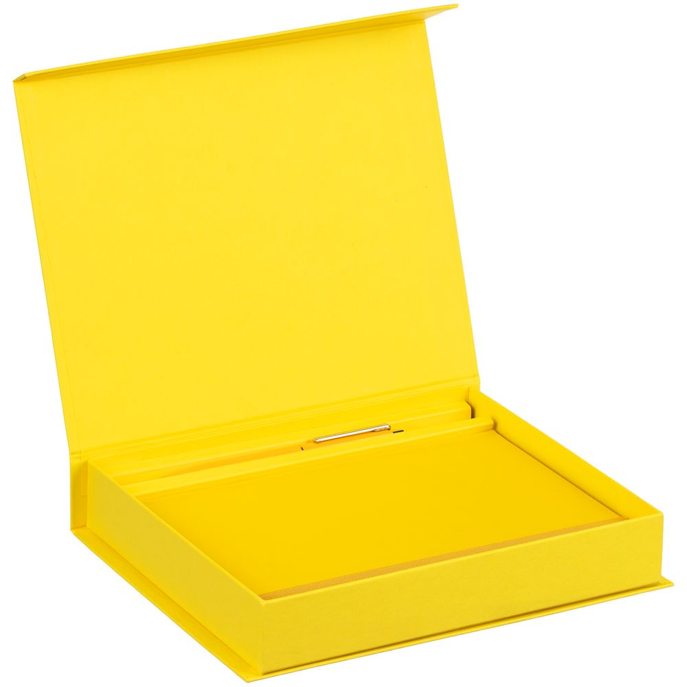 Коробка Duo под ежедневник и ручку, желтая — изображение 5