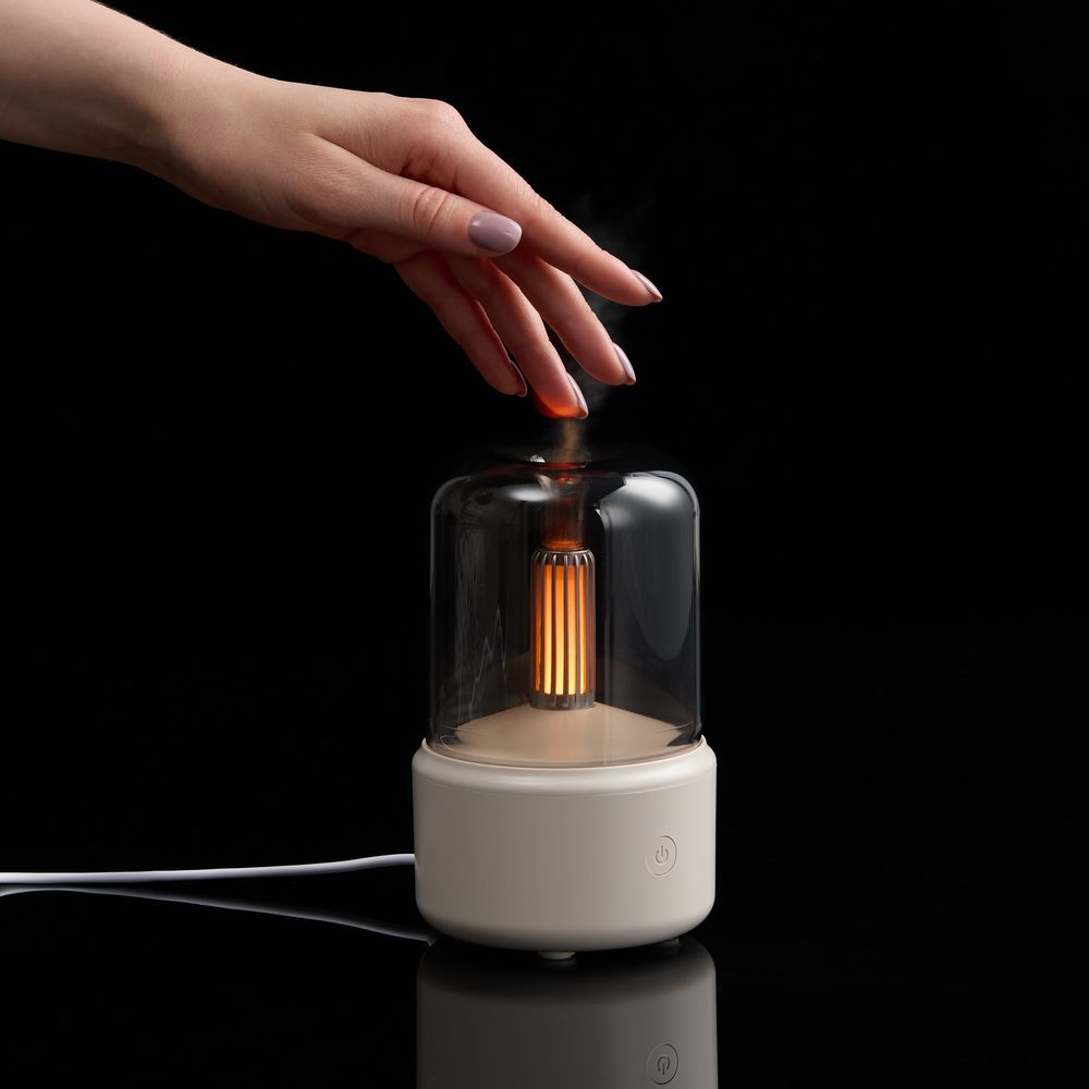 Увлажнитель-ароматизатор с подсветкой mistFlicker, молочно-белый — изображение 7