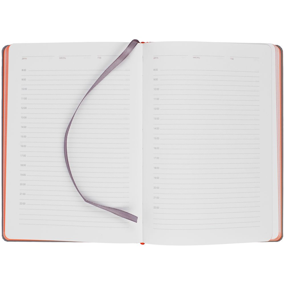 Ежедневник Spain Shall, недатированный, серый с оранжевым — изображение 8