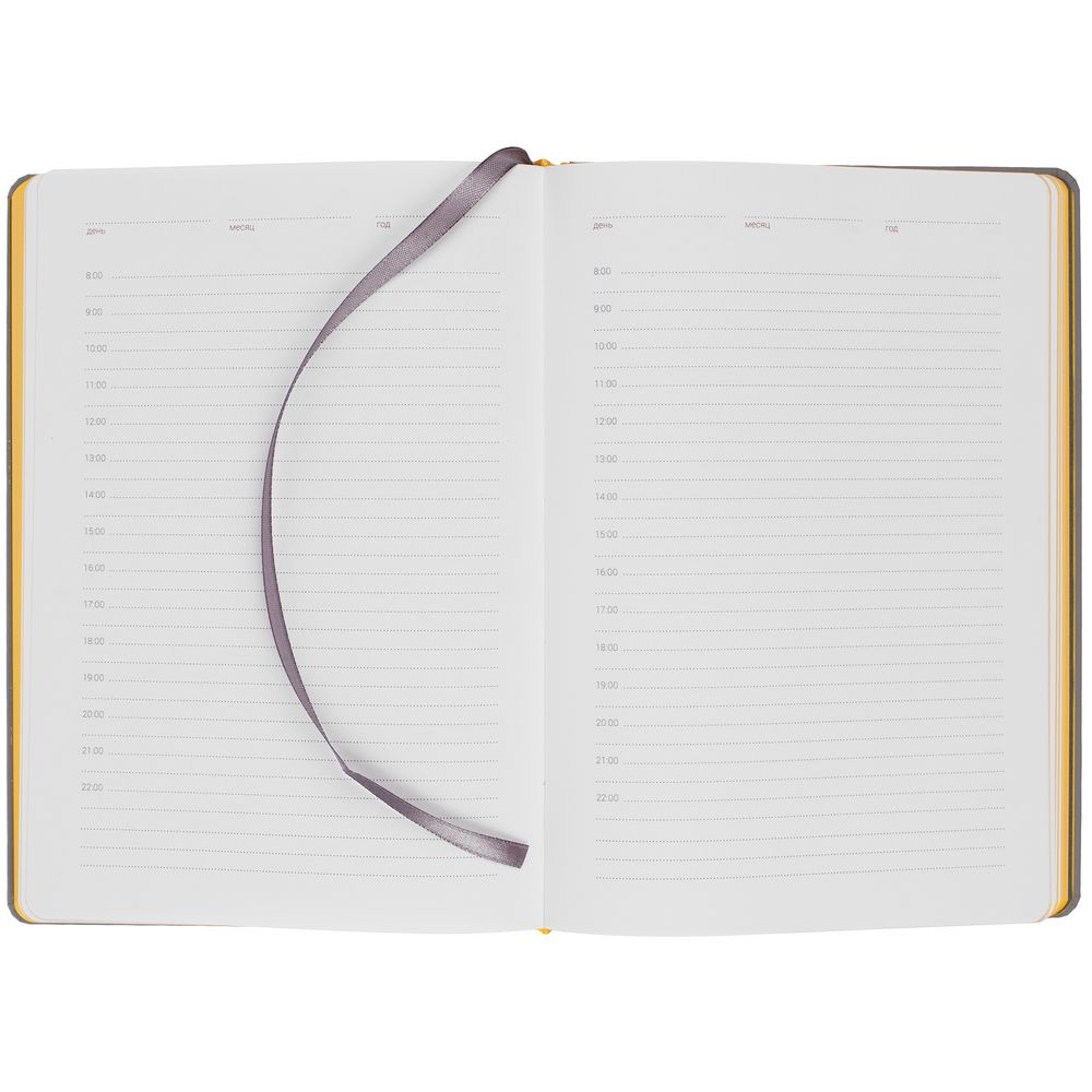 Ежедневник Spain Shall, недатированный, серый с желтым — изображение 8