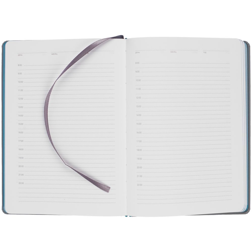 Ежедневник Spain Shall, недатированный, серый с бирюзовым — изображение 7