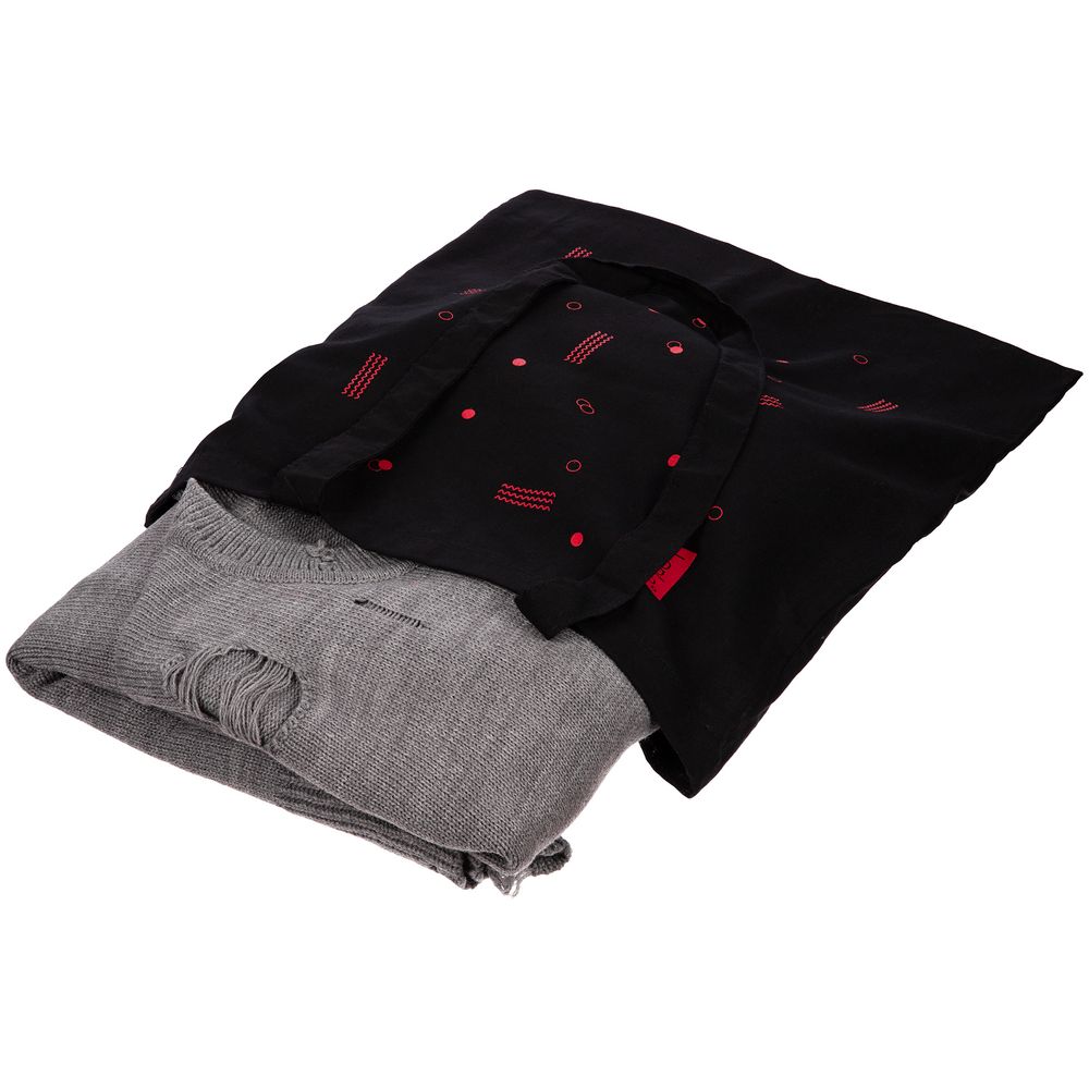 Джемпер оверсайз унисекс Grunge в сумке, черный — изображение 17