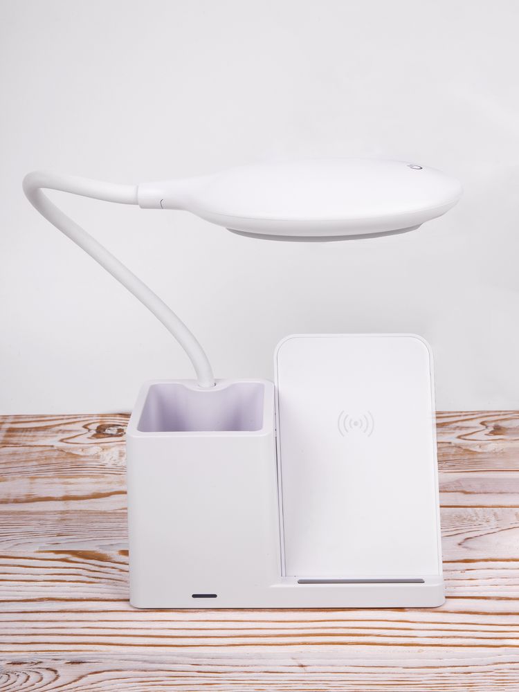 Лампа с органайзером и беспроводной зарядкой writeLight, ver. 2, белая — изображение 18
