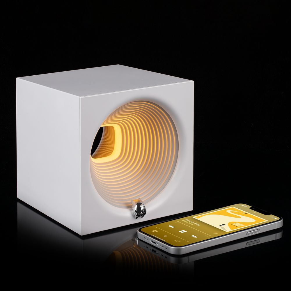 Bluetooth-колонка с подсветкой Volumetric, белая — изображение 11