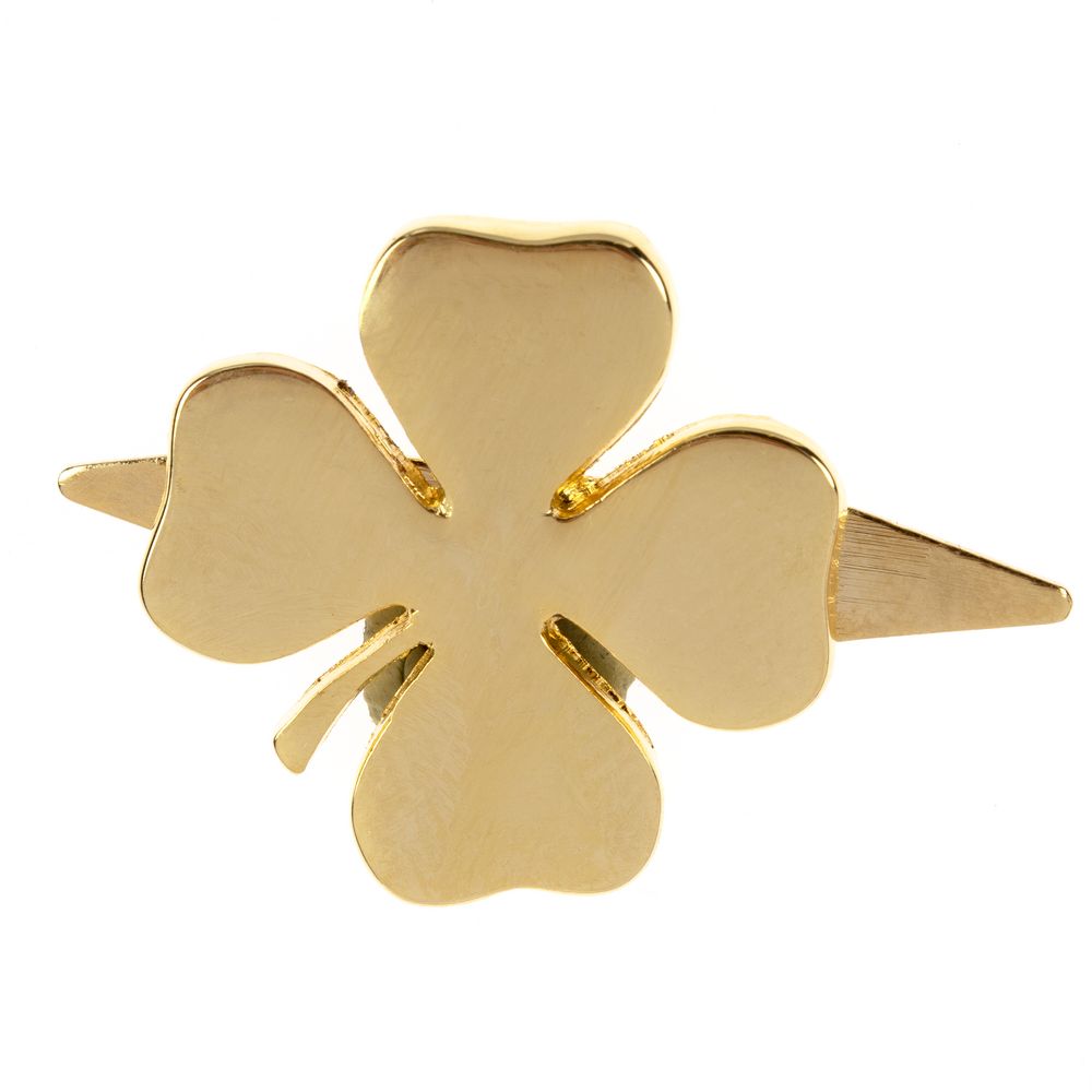 Шильдик «Счастливый клевер», золотистый — изображение 2