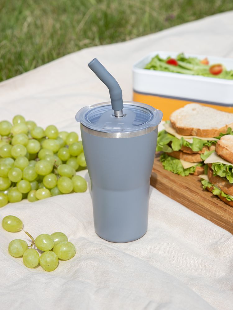 Термостакан Sapporo без логотипа, серый — изображение 11