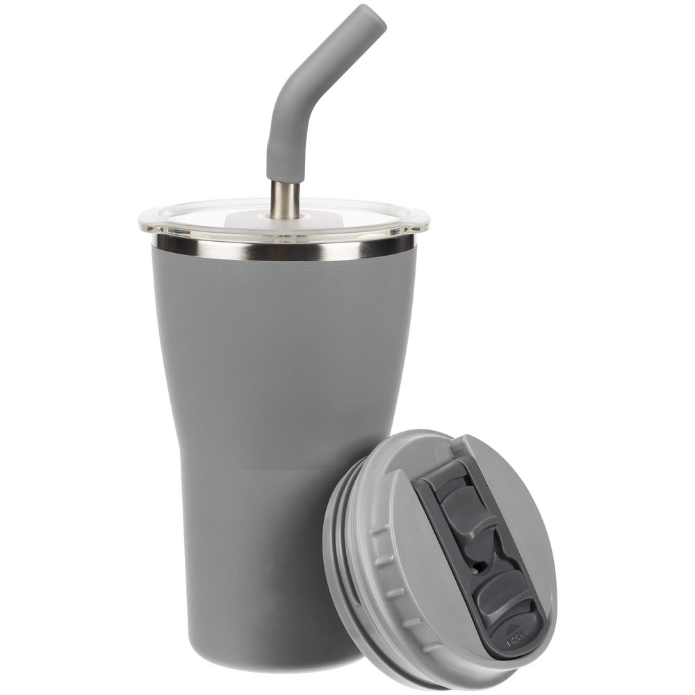 Термостакан Sapporo без логотипа, серый — изображение 2