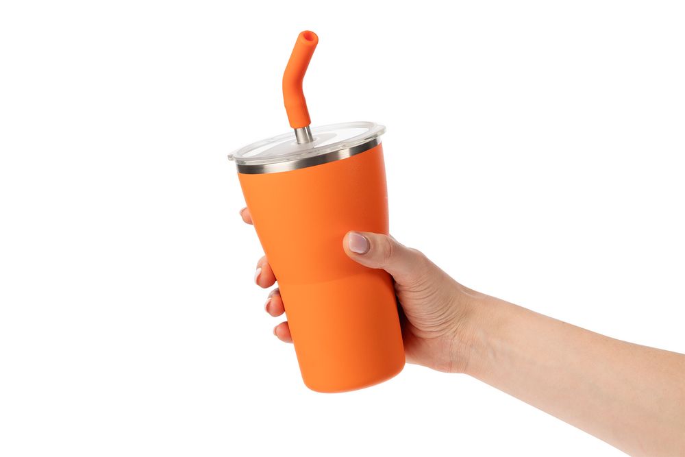 Термостакан Sapporo без логотипа, оранжевый — изображение 10