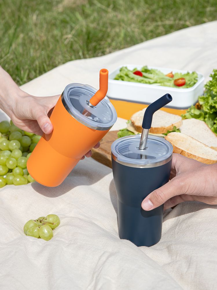 Термостакан Sapporo без логотипа, оранжевый — изображение 13