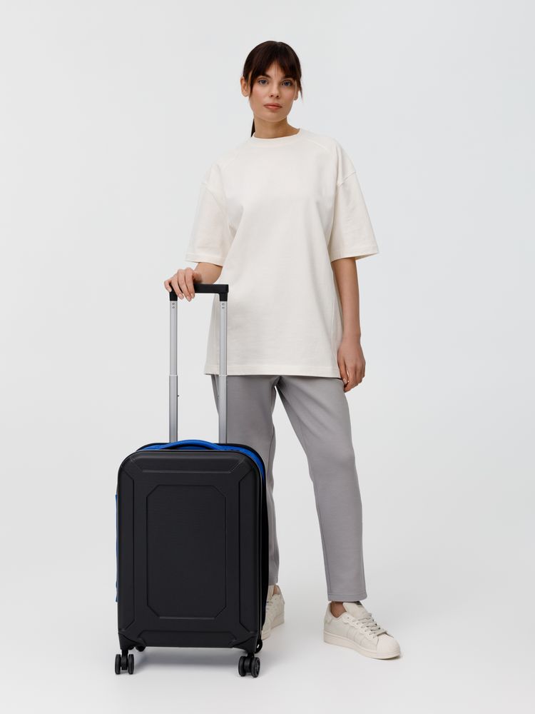 Чемодан Platta, черный с синим — изображение 12