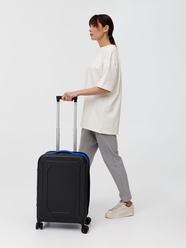 Чемодан Platta, черный с синим — изображение 13