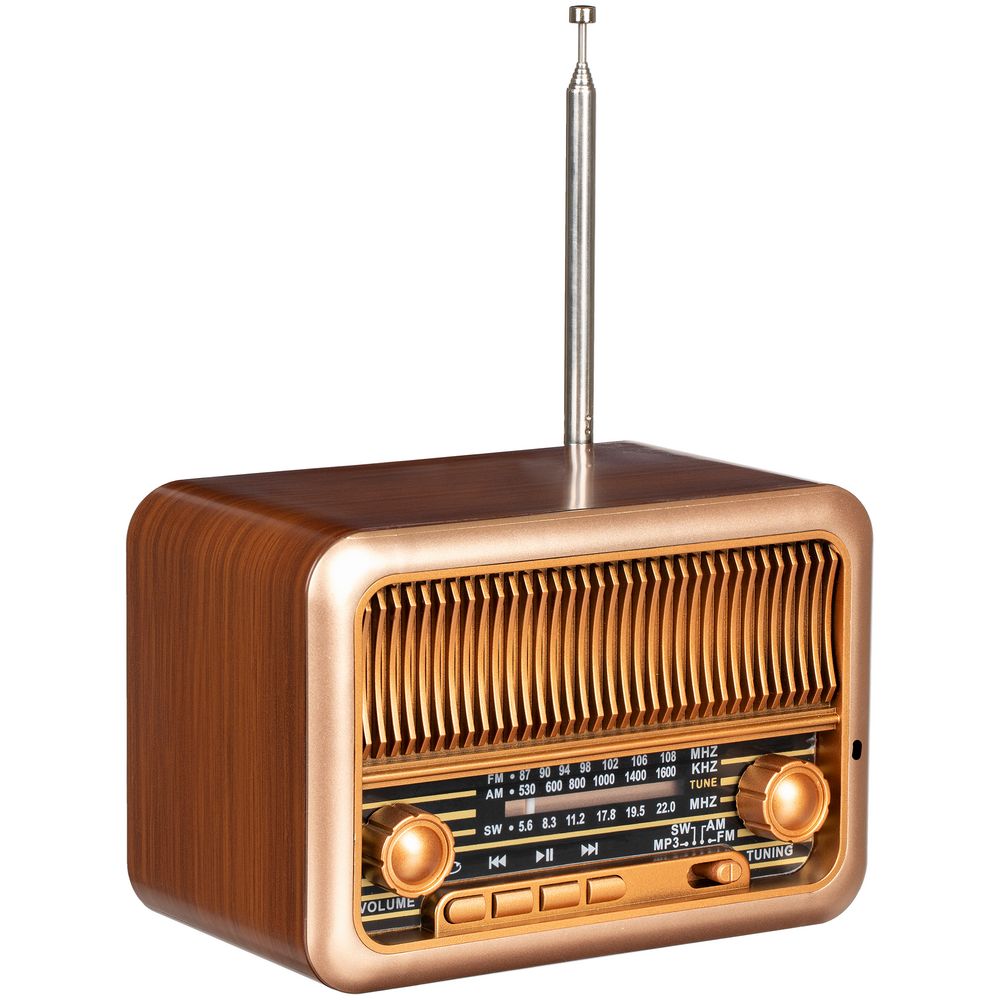 Bluetooth-колонка с радио Beatnik, коричневая — изображение 7