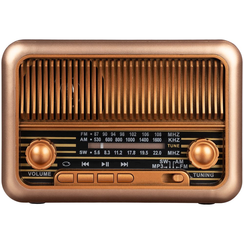 Bluetooth-колонка с радио Beatnik, коричневая — изображение 3