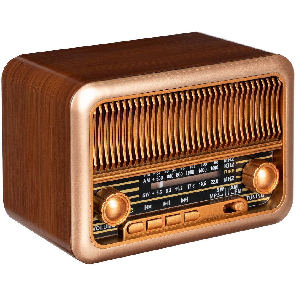 Bluetooth-колонка с радио Beatnik, коричневая — изображение 2