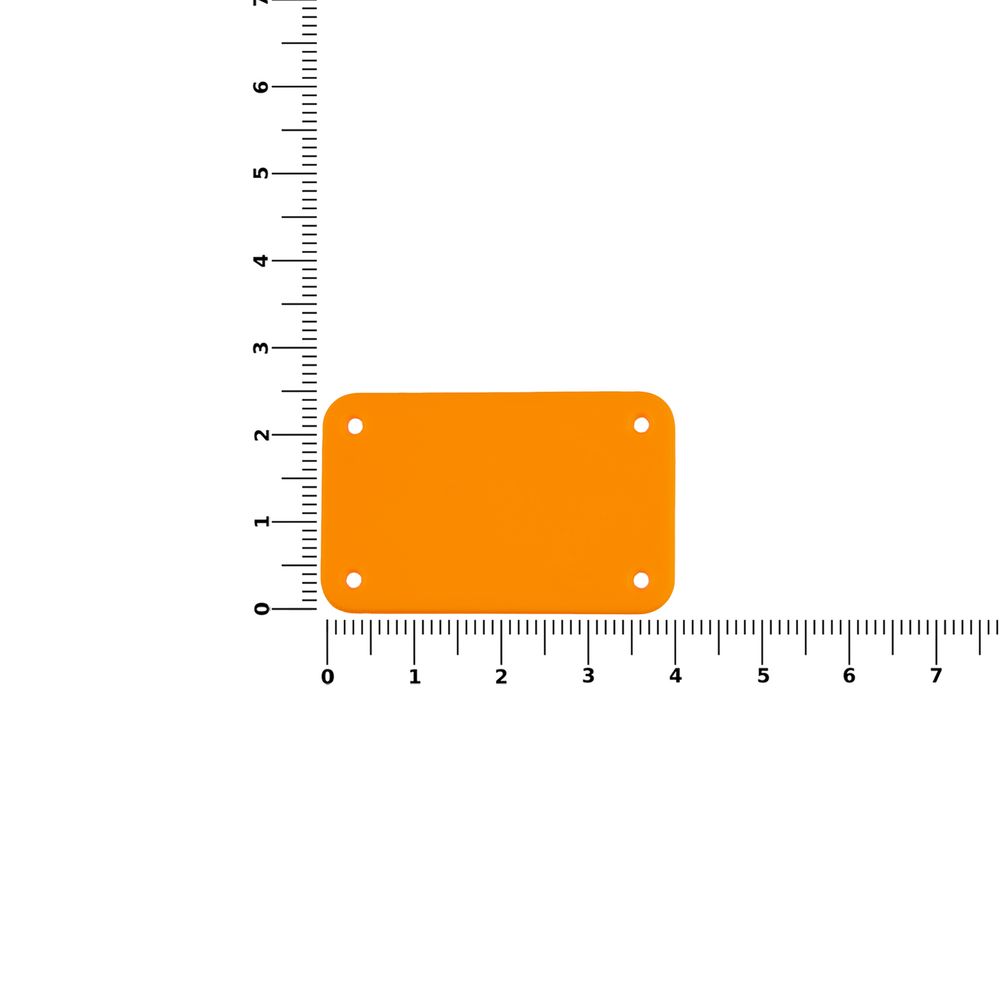 Лейбл из ПВХ Kreta, S, оранжевый неон — изображение 3