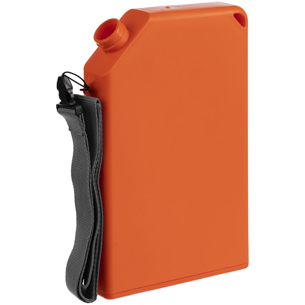 Плоская бутылка для воды Flacon, оранжевая — изображение 6