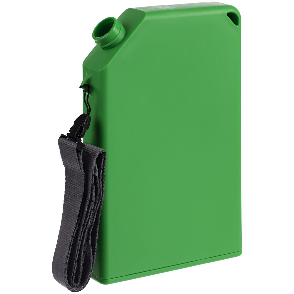 Плоская бутылка для воды Flacon, зеленая — изображение 6