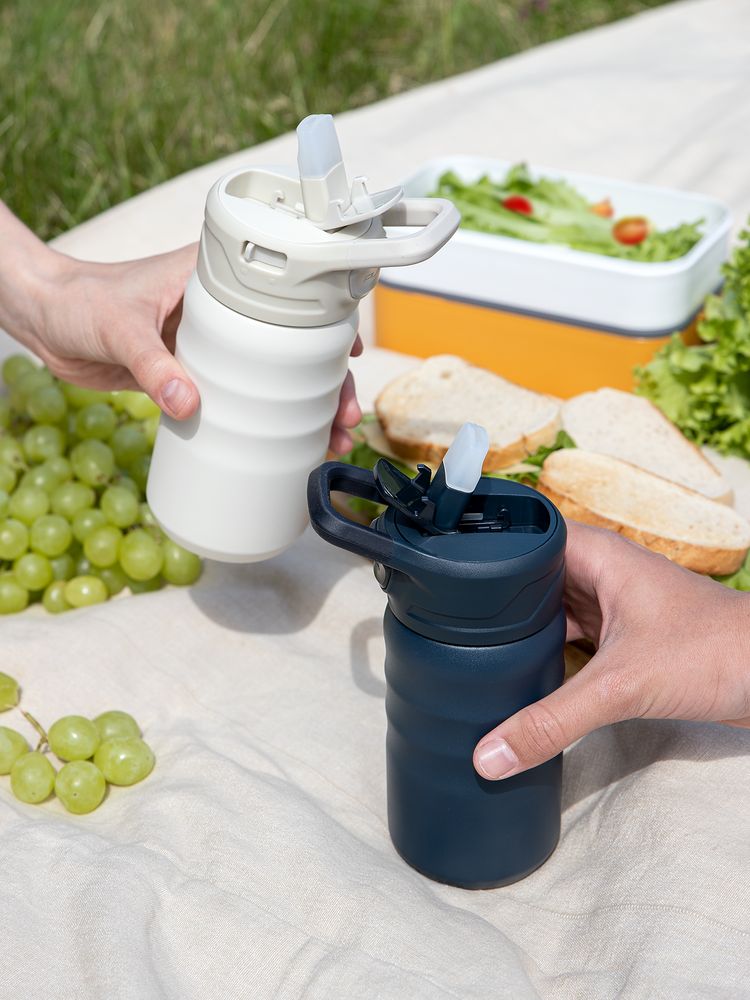 Термобутылка Fujisan 2.0 без логотипа, белая (молочная) — изображение 14